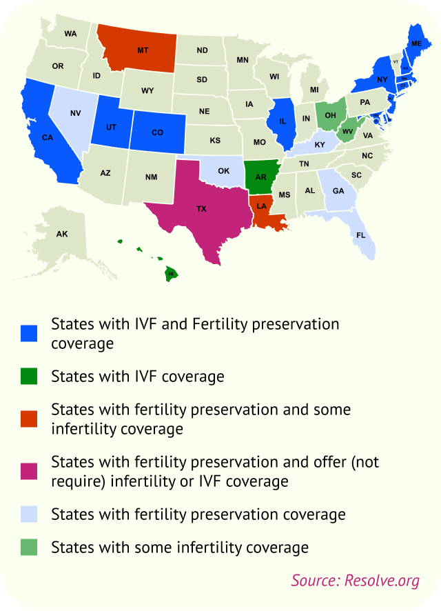 United States map of fertility coverage